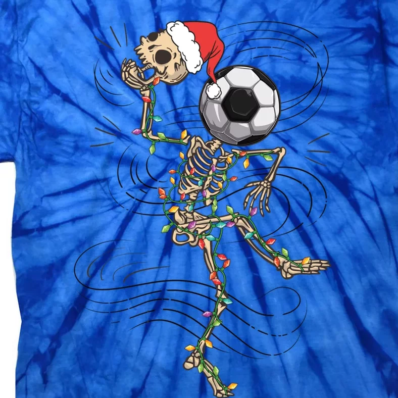 Funny Skeleton Soccer Ball Christmas Boys Xmas Gift Tie-Dye T-Shirt