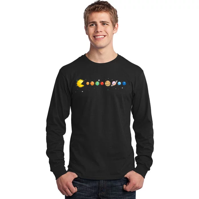 funny Solar System Planets Astronomy Space Science Tall Long Sleeve T-Shirt