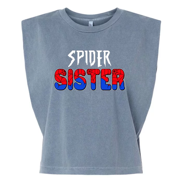 Funny Spider Sister Matching Family Shirts Garment-Dyed Women's Muscle Tee