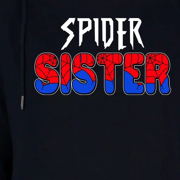 Funny Spider Sister Matching Family Shirts Womens Funnel Neck Pullover Hood