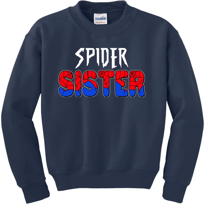 Funny Spider Sister Matching Family Shirts Kids Sweatshirt