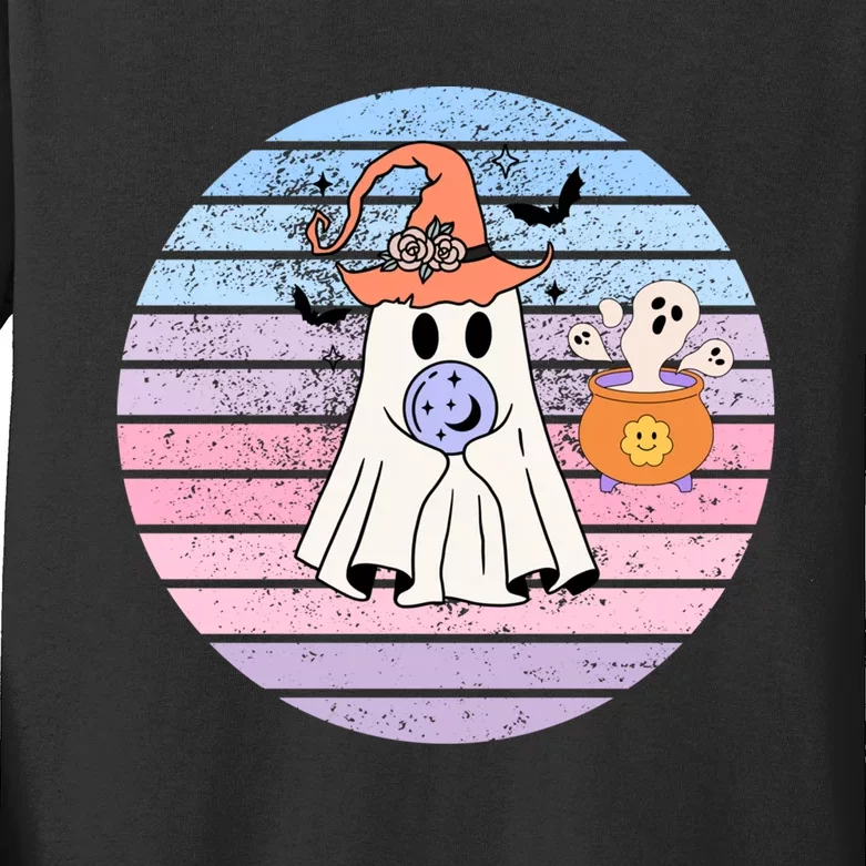 Funny Saying Spooky Season Halloween Ghost Lover Gift Kids Long Sleeve Shirt