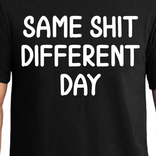 Funny Same Shit Different Day Joke Sarcastic Family Pajama Set