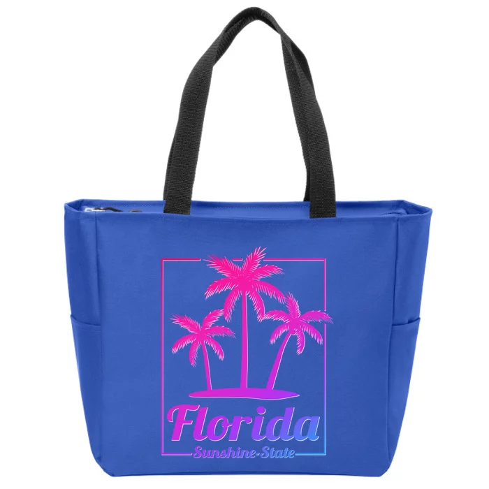 Florida Sunshine State Retro Look Gift Zip Tote Bag