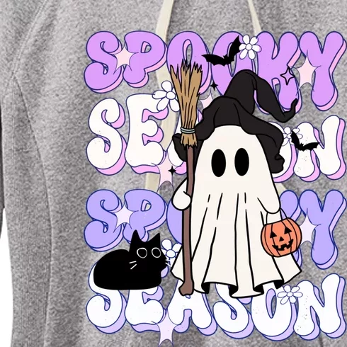 Funny Saying Spooky Season Halloween Ghost Lover Women's Fleece Hoodie