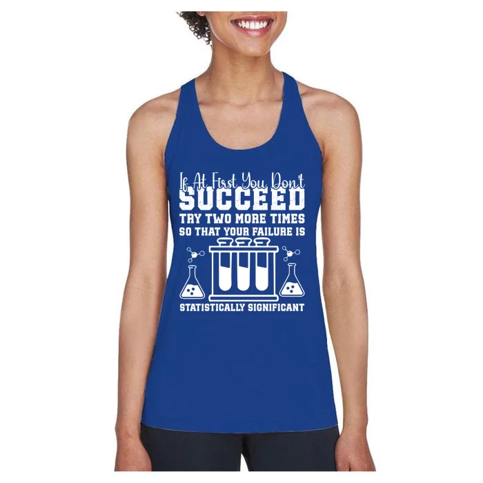 Funny Statistics Science Pun Chemistry Gift Women's Racerback Tank