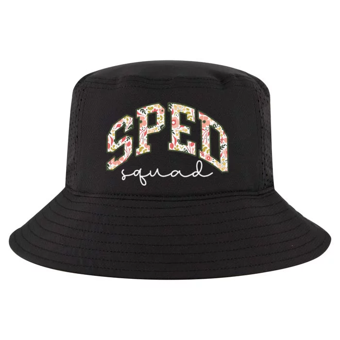 Floral Sped Squad Team Special Education Teacher Life Cool Comfort Performance Bucket Hat