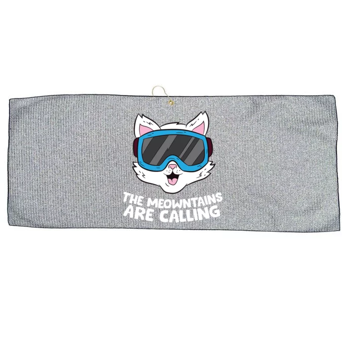 Funny Snowboard Ski Goggle For Snowboarding Cat Skiing Gift Large Microfiber Waffle Golf Towel