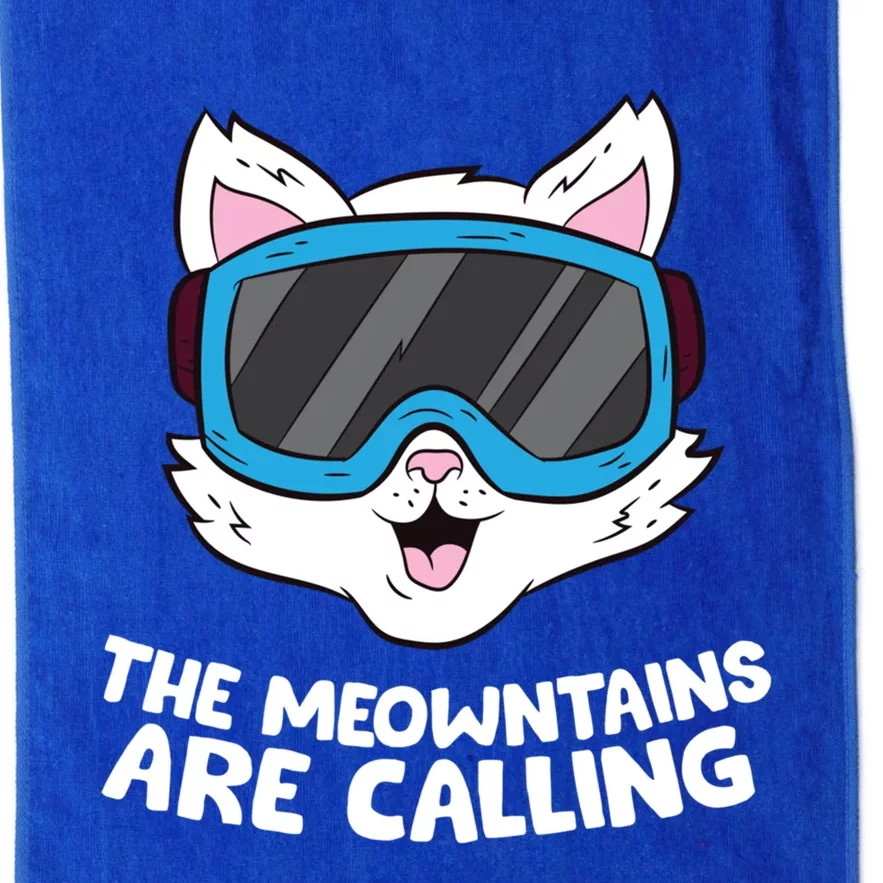 Funny Snowboard Ski Goggle For Snowboarding Cat Skiing Gift Platinum Collection Golf Towel