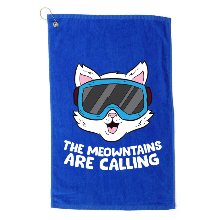 Funny Snowboard Ski Goggle For Snowboarding Cat Skiing Gift Platinum Collection Golf Towel