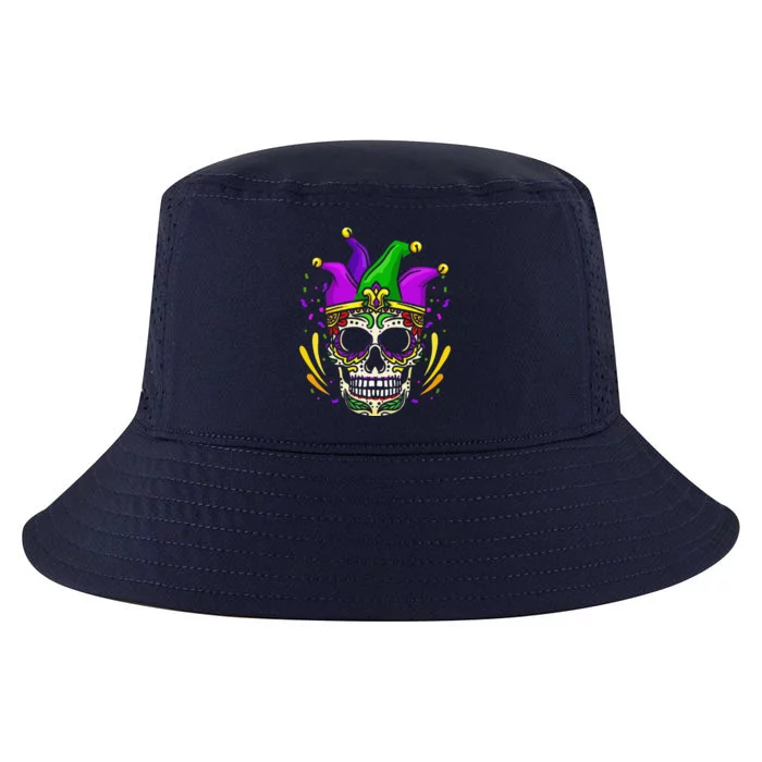 Funny Sugar Skull Mardi Gras Party Cool Comfort Performance Bucket Hat