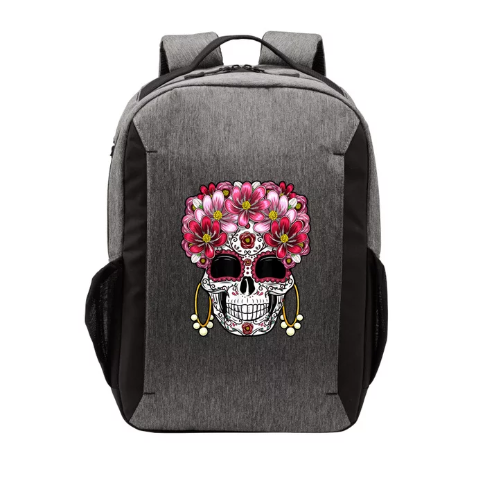 Floral Sugar Skeleton Cool Graphic Skull Vector Backpack