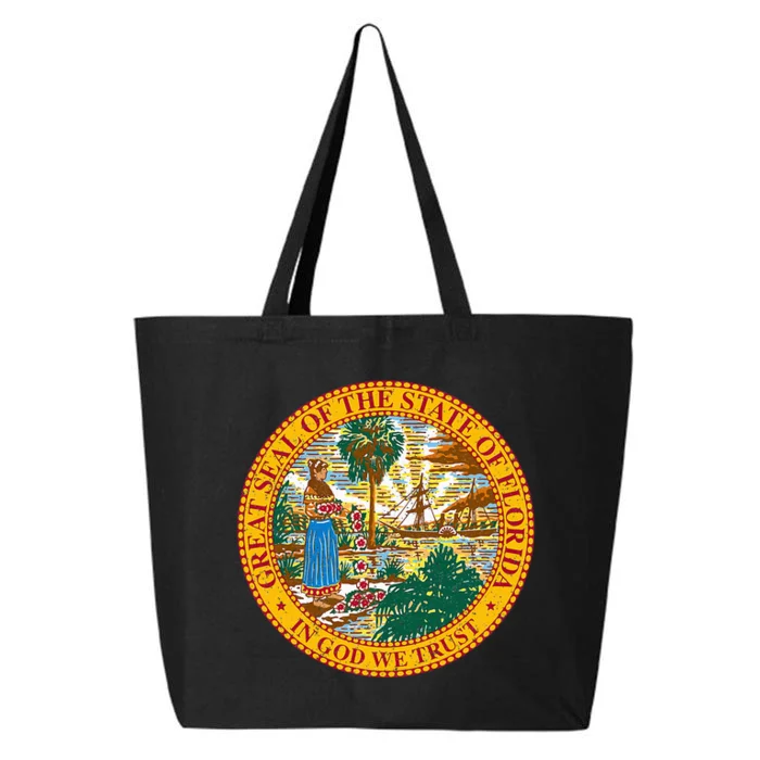 Florida State Seal Flag 25L Jumbo Tote