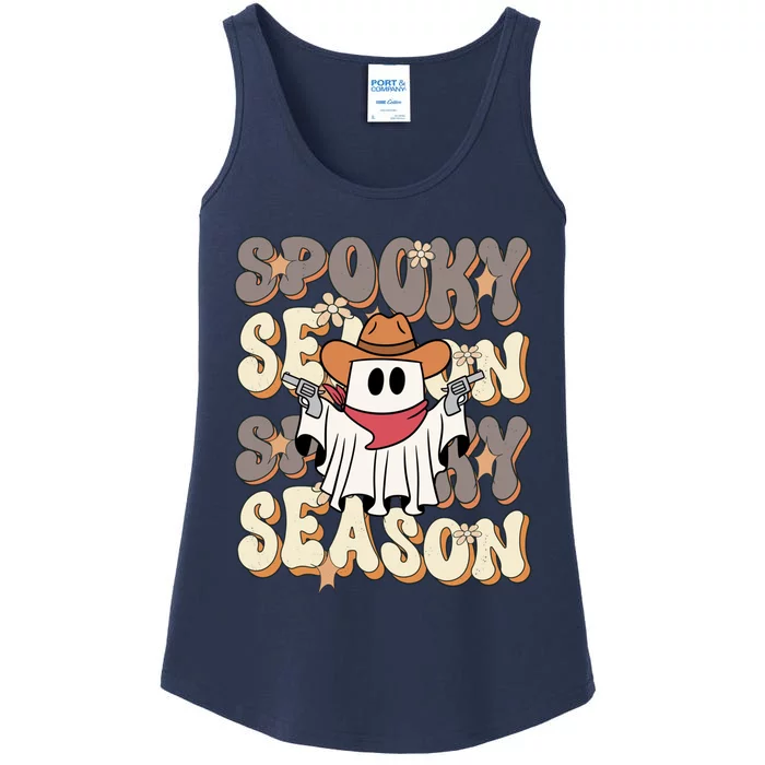 Funny Saying Spooky Season Halloween Western Ladies Essential Tank