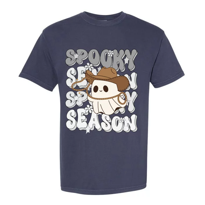 Funny Saying Spooky Season Halloween Western Gift Garment-Dyed Heavyweight T-Shirt