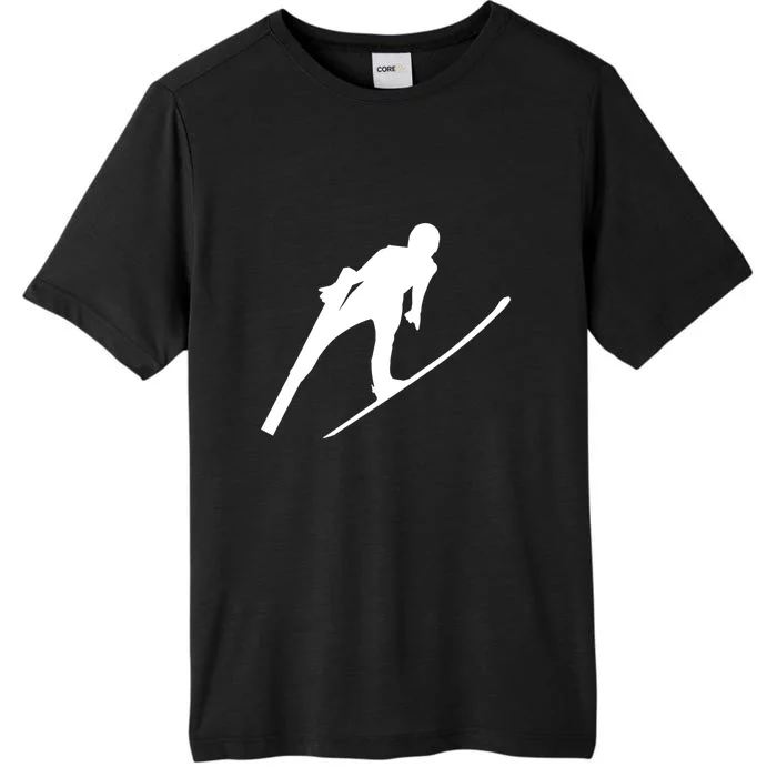 Funny Ski Skiing Lover Gift For Skiers ChromaSoft Performance T-Shirt