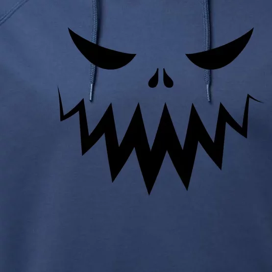 Funny Scary Smiling Face Custom Halloween Gift Performance Fleece Hoodie