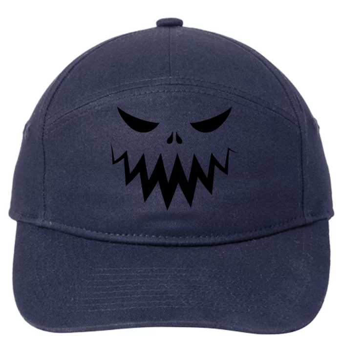 Funny Scary Smiling Face Custom Halloween Gift 7-Panel Snapback Hat