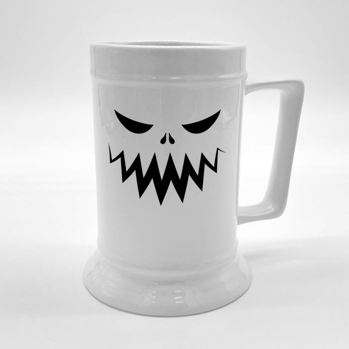 Funny Scary Smiling Face Custom Halloween Gift Front & Back Beer Stein