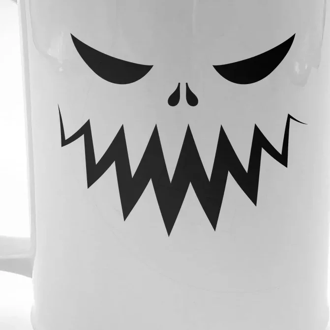 Funny Scary Smiling Face Custom Halloween Gift Front & Back Beer Stein