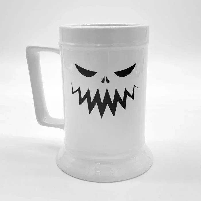 Funny Scary Smiling Face Custom Halloween Gift Front & Back Beer Stein