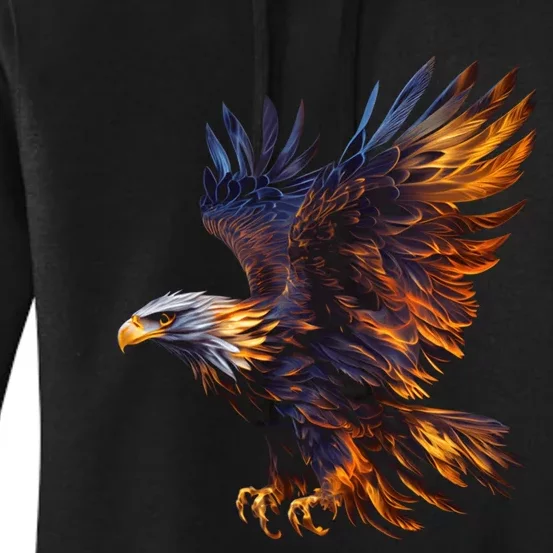 Fiery Steller's Seaeagle Graphic Women's Pullover Hoodie