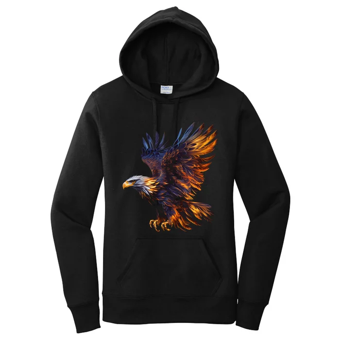 Fiery Steller's Seaeagle Graphic Women's Pullover Hoodie