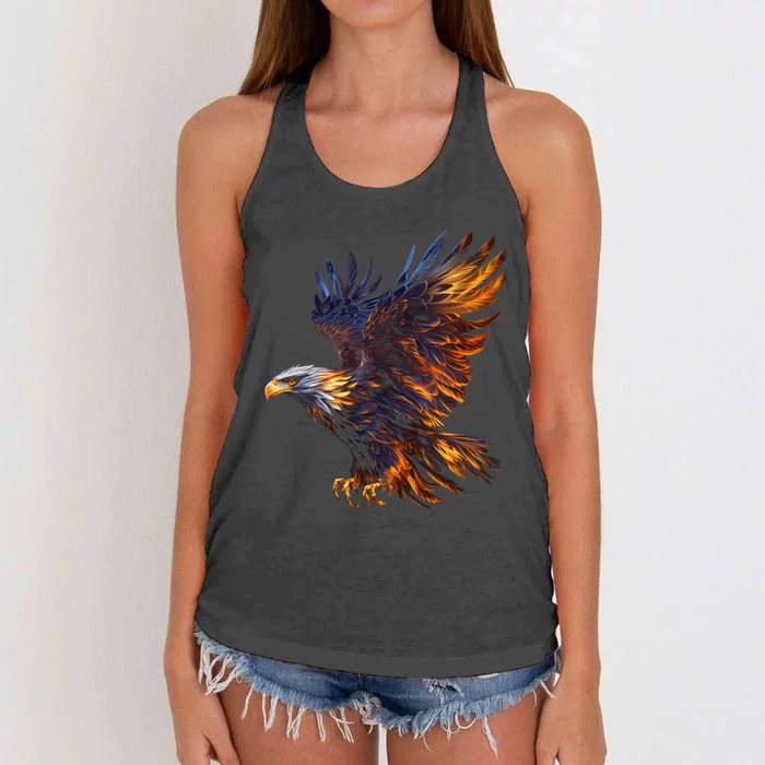 Fiery Steller's Seaeagle Graphic Women's Knotted Racerback Tank