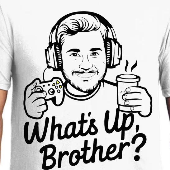 Funny Sketch Streamer Whats Up Brother Radio Pajama Set