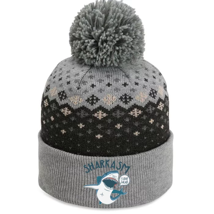 Funny Sharkasm Shark Sarcasm The Baniff Cuffed Pom Beanie