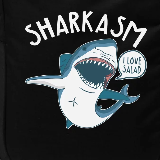 Funny Sharkasm Shark Sarcasm Impact Tech Backpack