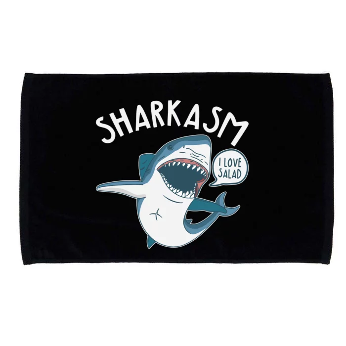 Funny Sharkasm Shark Sarcasm Microfiber Hand Towel