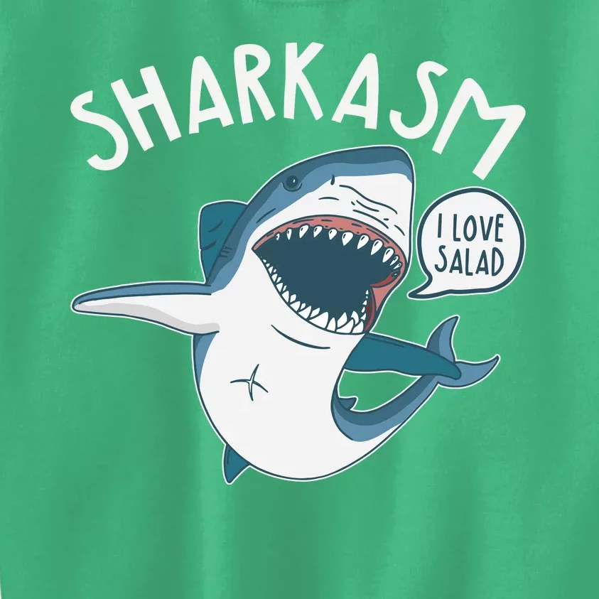 Funny Sharkasm Shark Sarcasm Kids Sweatshirt