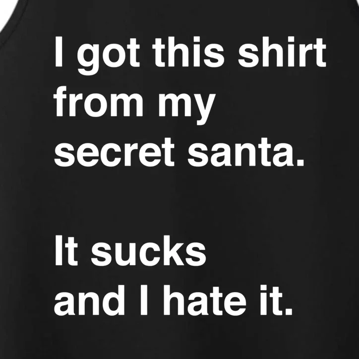 Funny Sarcastic Secret Santa Gift Idea Gift Performance Tank