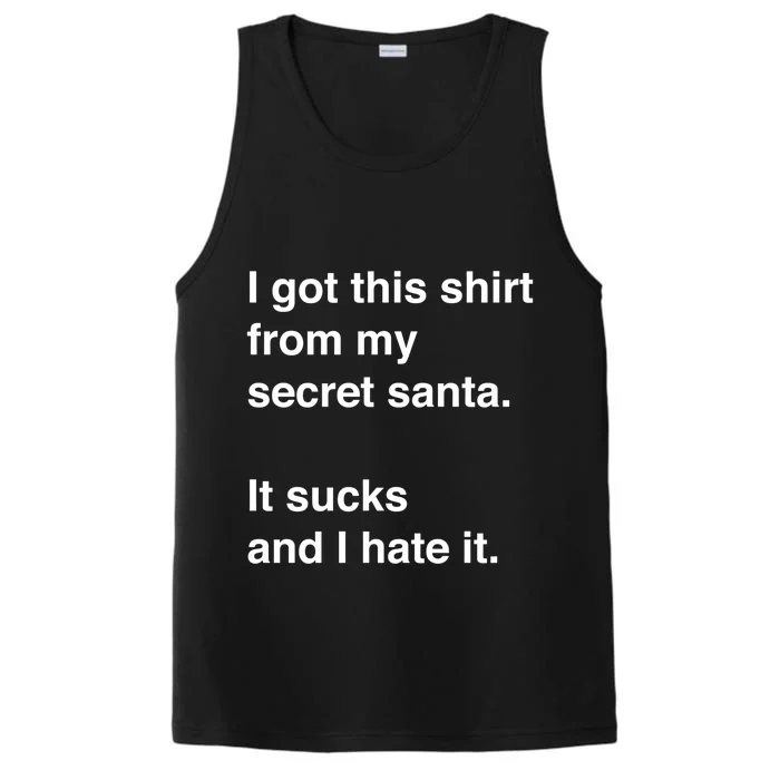 Funny Sarcastic Secret Santa Gift Idea Gift Performance Tank