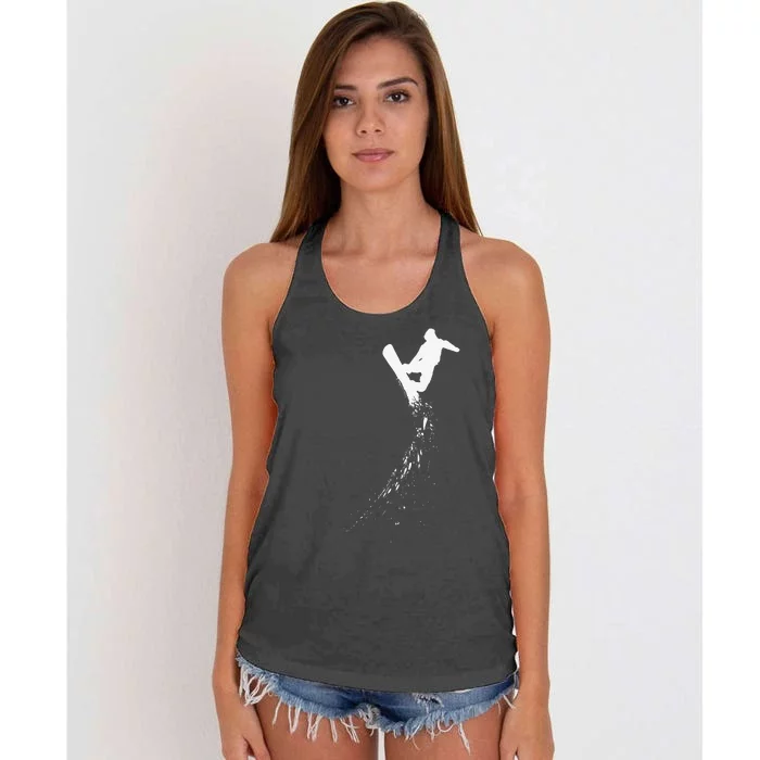 Freestyle Snowboarding Snowboarder Snowboard Wintersports Women's Knotted Racerback Tank