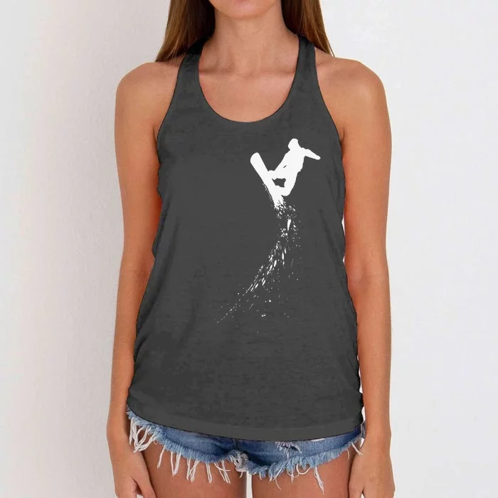 Freestyle Snowboarding Snowboarder Snowboard Wintersports Women's Knotted Racerback Tank