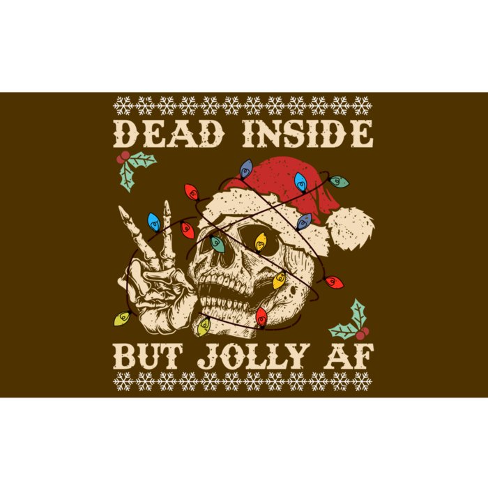 Festive Sarcastic Snarky Skeleton Ugly Christmas Sweater Bumper Sticker