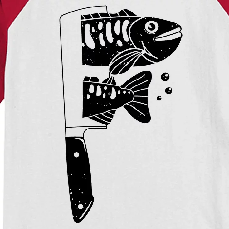 Fresh Sashimi Sushi Knife Anime Inspiration Kids Colorblock Raglan Jersey