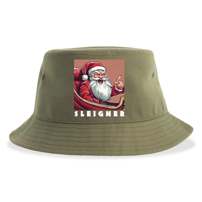 Funny Santa Sleigh Gift Sleigh The Day Sleigher Gift Sustainable Bucket Hat