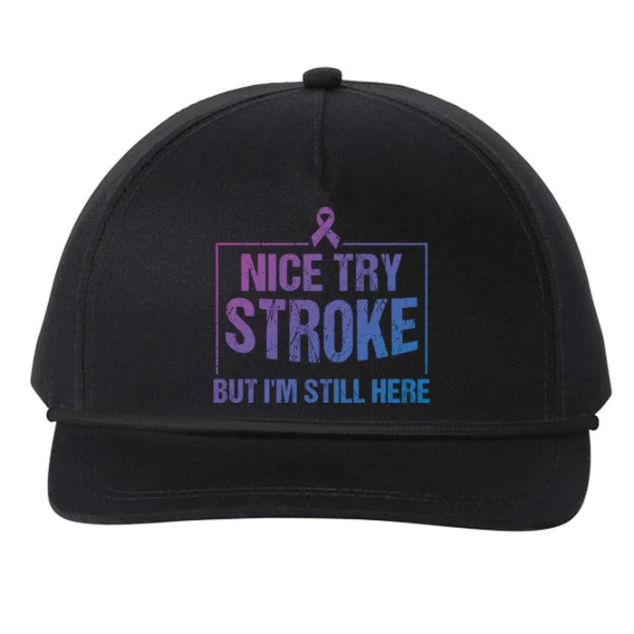 Funny Stroke Survivor Gift Cute Brain Attacks Gift Snapback Five-Panel Rope Hat