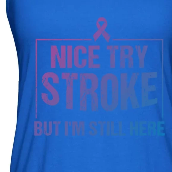 Funny Stroke Survivor Gift Cute Brain Attacks Gift Ladies Essential Flowy Tank