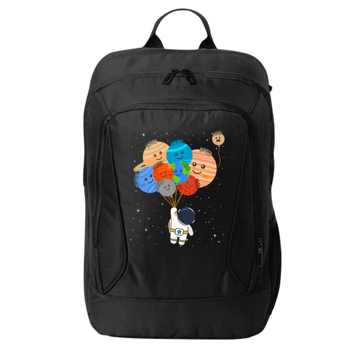 Funny Solar System Astronaut Holding Planet Balloons Pluto City Backpack