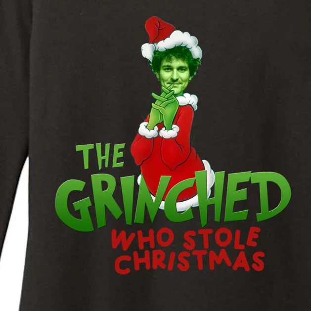 FTX SBF Sam Bankman Fried The Grinched Who Stole Christmas Womens CVC Long Sleeve Shirt