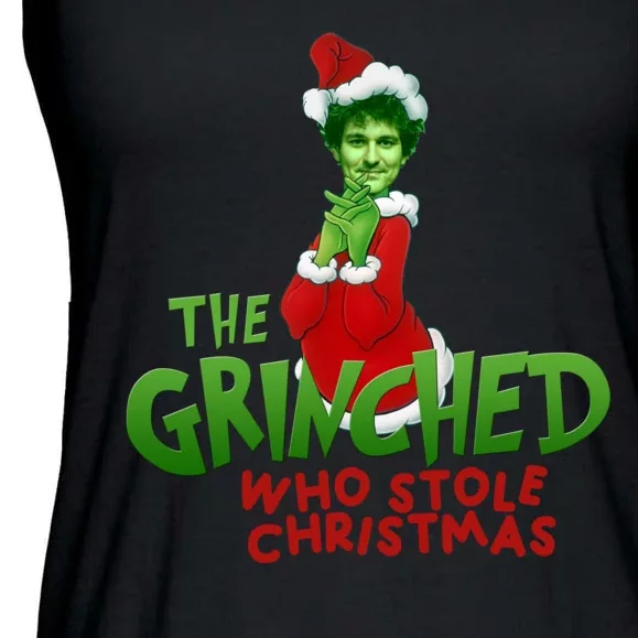 FTX SBF Sam Bankman Fried The Grinched Who Stole Christmas Ladies Essential Flowy Tank