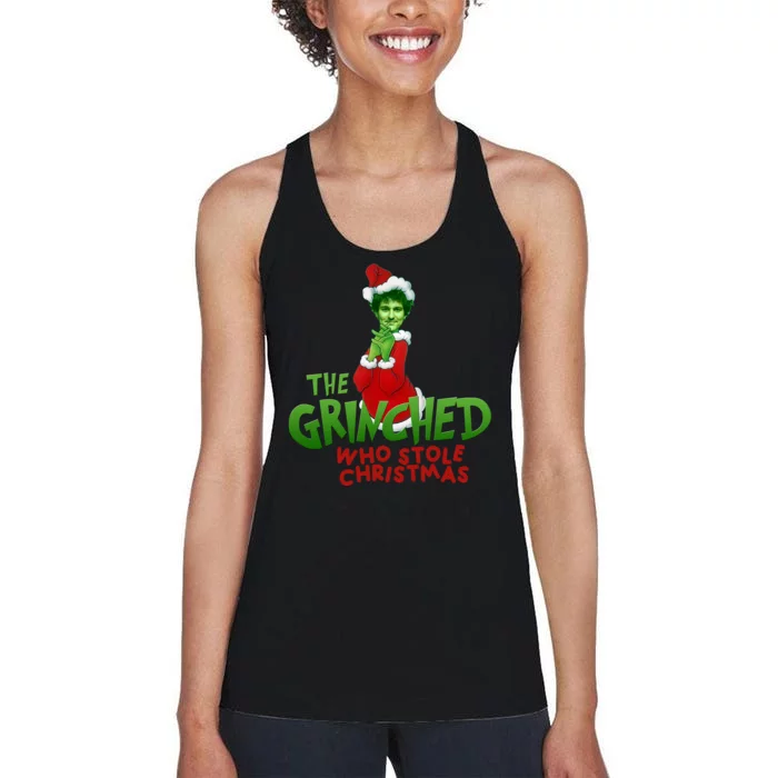 FTX SBF Sam Bankman Fried The Grinched Who Stole Christmas Women's Racerback Tank