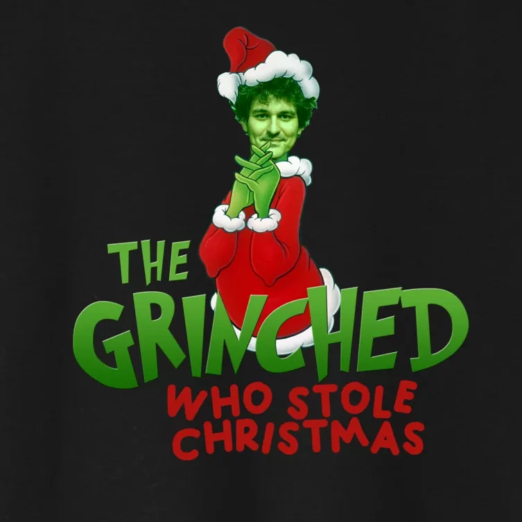 FTX SBF Sam Bankman Fried The Grinched Who Stole Christmas Women's Crop Top Tee