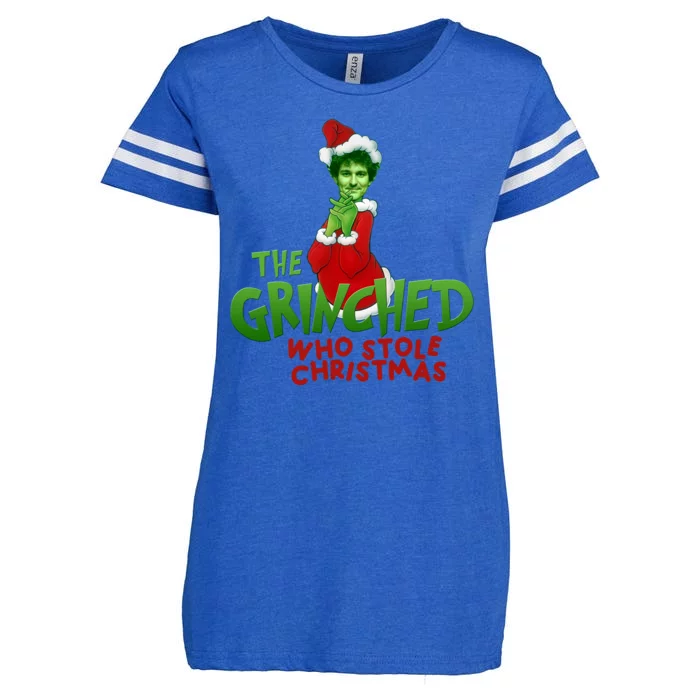 FTX SBF Sam Bankman Fried The Grinched Who Stole Christmas Enza Ladies Jersey Football T-Shirt