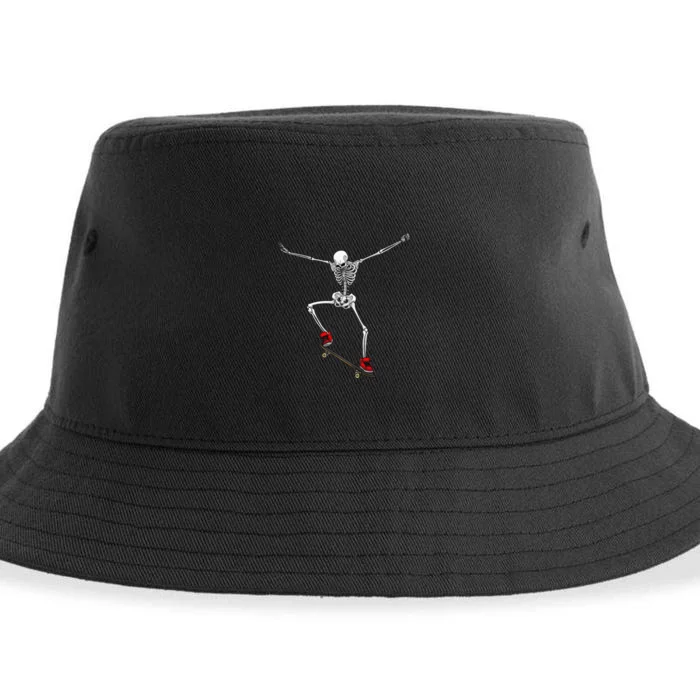 Funny Skateboarding Skateboard Skateboarder Sustainable Bucket Hat