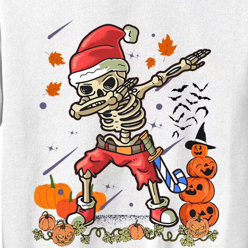 Festive Santa Skeleton Dabbing Costume for Halloween and Christmas Sweatshirt